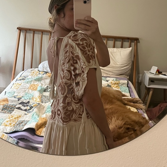 SOLD Free People Gorgeous laser cut embroidered dress - Picture 6 of 13